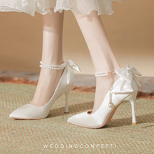 將圖片載入圖庫檢視器，The Herin Wedding Bridal Heels (Available in 2 colours) - WeddingConfetti