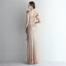 將圖片載入圖庫檢視器，The Jernelle Gold/Silver/Black/White/Red Cap Sleeves Glitter Dress - WeddingConfetti