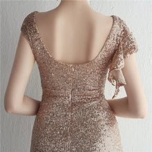 將圖片載入圖庫檢視器，The Jernelle Gold/Silver/Black/White/Red Cap Sleeves Glitter Dress - WeddingConfetti