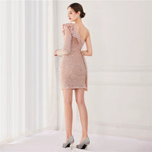將圖片載入圖庫檢視器，The Regene Sequined Toga Short Dress (Available in 6 Colours) - WeddingConfetti