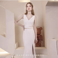將圖片載入圖庫檢視器，The Lalitha White Sleeveless Dress (With Back Details) - WeddingConfetti