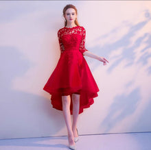 將圖片載入圖庫檢視器，The Louise Long Sleeve Black High Low Gown (Available in 3 Colours) - WeddingConfetti