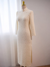 將圖片載入圖庫檢視器，The Blanca Long Sleeves Cheongsam Gown - WeddingConfetti