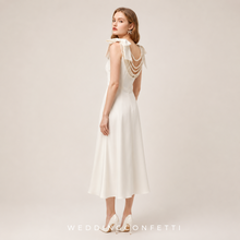 將圖片載入圖庫檢視器，The Estee White Sleeveless Dress - WeddingConfetti
