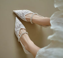 將圖片載入圖庫檢視器，The Aspher Wedding Bridal Silver Heels - WeddingConfetti