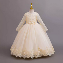 將圖片載入圖庫檢視器，The Janny Flower Girl Dress (Long Sleeves) (Available in 4 colours) - WeddingConfetti