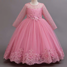 將圖片載入圖庫檢視器，The Janny Flower Girl Dress (Long Sleeves) (Available in 4 colours) - WeddingConfetti