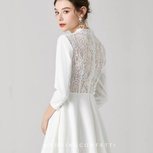 將圖片載入圖庫檢視器，The Rochelle Short Lace Back Gown - WeddingConfetti