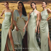 將圖片載入圖庫檢視器，The Lara Satin Bridesmaid Series (Customisable) - WeddingConfetti