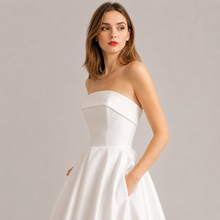將圖片載入圖庫檢視器，The Coris White Short Tube Dress - WeddingConfetti