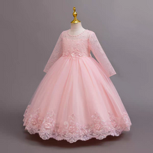 將圖片載入圖庫檢視器，The Janny Flower Girl Dress (Long Sleeves) (Available in 4 colours) - WeddingConfetti