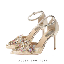 將圖片載入圖庫檢視器，The Kloise Wedding Heels with Beadings (Available in 2 colours) - WeddingConfetti