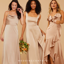 將圖片載入圖庫檢視器，The Bridgette Satin Bridesmaid Series (Customisable) - WeddingConfetti