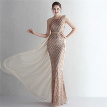 將圖片載入圖庫檢視器，Codila 掛脖露背美人魚晚禮服（備有 6 種顏色可供選擇）