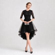 將圖片載入圖庫檢視器，The Louise Long Sleeve Black High Low Gown (Available in 3 Colours) - WeddingConfetti