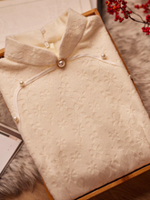 將圖片載入圖庫檢視器，The Blanca Long Sleeves Cheongsam Gown - WeddingConfetti