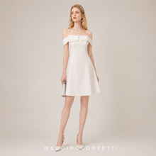 將圖片載入圖庫檢視器，The Lerista Off Shoulder Short Dress (Available in 4 Colours) - WeddingConfetti
