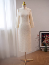 將圖片載入圖庫檢視器，The Blanca Long Sleeves Cheongsam Gown - WeddingConfetti