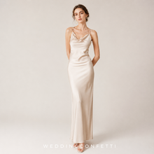 將圖片載入圖庫檢視器，The Freda Satin Cowl Neck Dress (Available in 4 colours) - WeddingConfetti