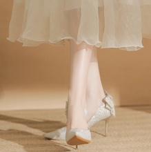 將圖片載入圖庫檢視器，The Klary Wedding Bridal Glitter Heels - WeddingConfetti