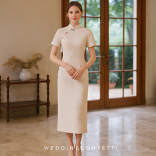 將圖片載入圖庫檢視器，The Karera Sleeveless Cheongsam Gown - WeddingConfetti