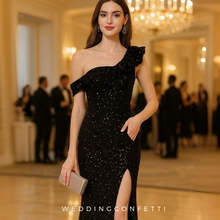 將圖片載入圖庫檢視器，Jolie 黑色無袖晚宴托加魚尾裙