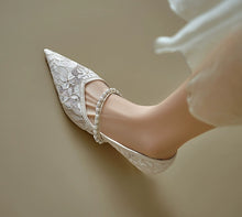 將圖片載入圖庫檢視器，The Aspher Wedding Bridal Silver Heels - WeddingConfetti