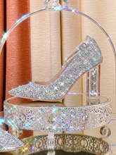 將圖片載入圖庫檢視器，The Clarisbelle Wedding Bridal Crystal Heels (Available in 3 Colours) - WeddingConfetti