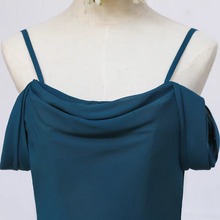 將圖片載入圖庫檢視器，The Meralyn Bridesmaid Chiffon Off Shoulder Dress (Customisable) - WeddingConfetti