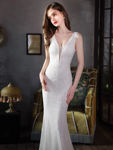 將圖片載入圖庫檢視器，The Loretta White Sleeveless Mermaid Gown - WeddingConfetti
