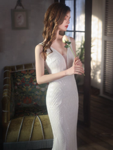 將圖片載入圖庫檢視器，The Loretta White Sleeveless Mermaid Gown - WeddingConfetti