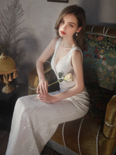 將圖片載入圖庫檢視器，The Loretta White Sleeveless Mermaid Gown - WeddingConfetti