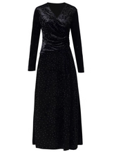 將圖片載入圖庫檢視器，The Persis Velvet Black/Blue Midi Dress (Available in 2 colours) - WeddingConfetti