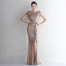 將圖片載入圖庫檢視器，The Jernelle Gold/Silver/Black/White/Red Cap Sleeves Glitter Dress - WeddingConfetti