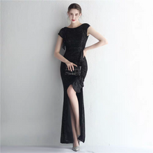 將圖片載入圖庫檢視器，The Jernelle Gold/Silver/Black/White/Red Cap Sleeves Glitter Dress - WeddingConfetti
