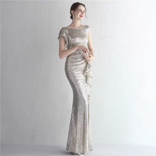 將圖片載入圖庫檢視器，The Jernelle Gold/Silver/Black/White/Red Cap Sleeves Glitter Dress - WeddingConfetti