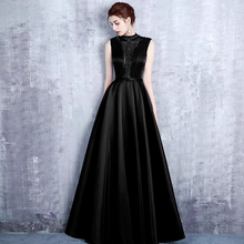 將圖片載入圖庫檢視器，The Erinza Navy Blue Sleeveless Satin Dress (Available in 3 colours) - WeddingConfetti