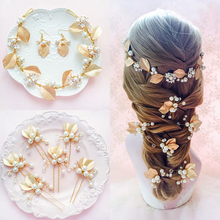將圖片載入圖庫檢視器，Bridal Hairpiece/Earrings/Clips Set - WeddingConfetti