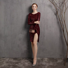 將圖片載入圖庫檢視器，The Regine Long Sleeves Sequined Toga Short Dress (Available in 5 Colours) - WeddingConfetti