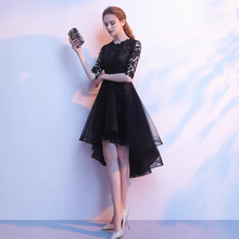 將圖片載入圖庫檢視器，The Louise Long Sleeve Black High Low Gown (Available in 3 Colours) - WeddingConfetti
