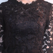 將圖片載入圖庫檢視器，The Louise Long Sleeve Black High Low Gown (Available in 3 Colours) - WeddingConfetti