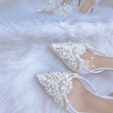 將圖片載入圖庫檢視器，The Akoya Pearl Heels (Available in 2 Styles) - WeddingConfetti