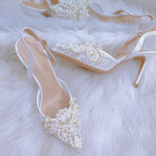 將圖片載入圖庫檢視器，The Akoya Pearl Heels (Available in 2 Styles) - WeddingConfetti