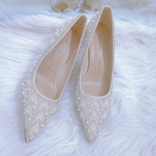 將圖片載入圖庫檢視器，The Rhesea White Bridal Heels - WeddingConfetti