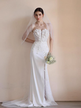 將圖片載入圖庫檢視器，The Finley Wedding Bridal Floral Heart Shape Tube Gown - WeddingConfetti