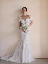 將圖片載入圖庫檢視器，The Farryn Wedding Bridal Off Shoulder Gown - WeddingConfetti