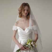 將圖片載入圖庫檢視器，The Stellar Wedding Bridal Off Shoulder Gown - WeddingConfetti