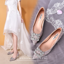 將圖片載入圖庫檢視器，The Primrose Wedding Crystal Flats - WeddingConfetti