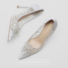 將圖片載入圖庫檢視器，The Leily Grey Lace Heels - WeddingConfetti