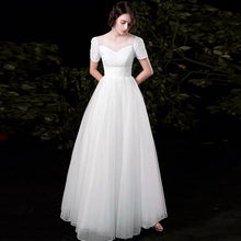將圖片載入圖庫檢視器，The Paisley Wedding Bridal Short Sleeves Gown - WeddingConfetti